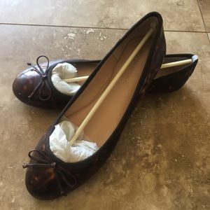 Banana Republic flats, tortoise shell brown